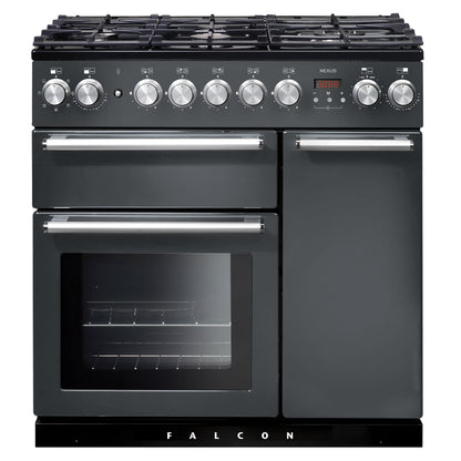 Falcon 90cm Nexus Dual Fuel Cooker - Slate/Chrome