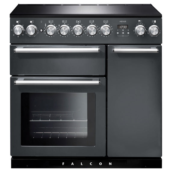 Falcon 90cm Nexus Induction Hob Cooker - Slate/Chrome