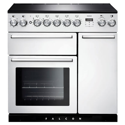Falcon 90cm Nexus  Induction Hob Cooker - White/Chrome