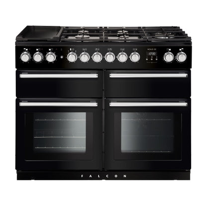 Falcon 110cm Nexus SE 5 Burner Dual Fuel Cooker - Black/Chrome