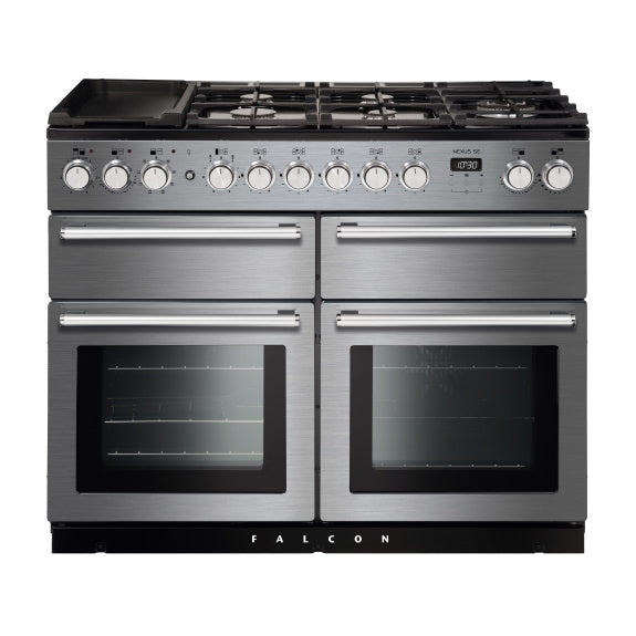 Falcon 110cm Nexus SE 5 Burner Dual Fuel Cooker - Stainless Steel/Chrome