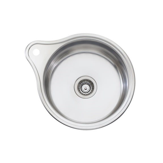 Oliveri Solitaire Single Bowl Round Sink - Stainless Steel