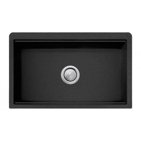 Oliveri Santorini Farmhouse Undermount Sink - Black
