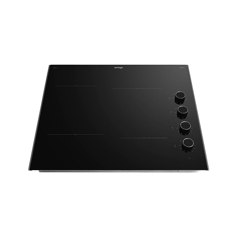 Omega 60cm Ceramic Cooktop with Knob Control - Black