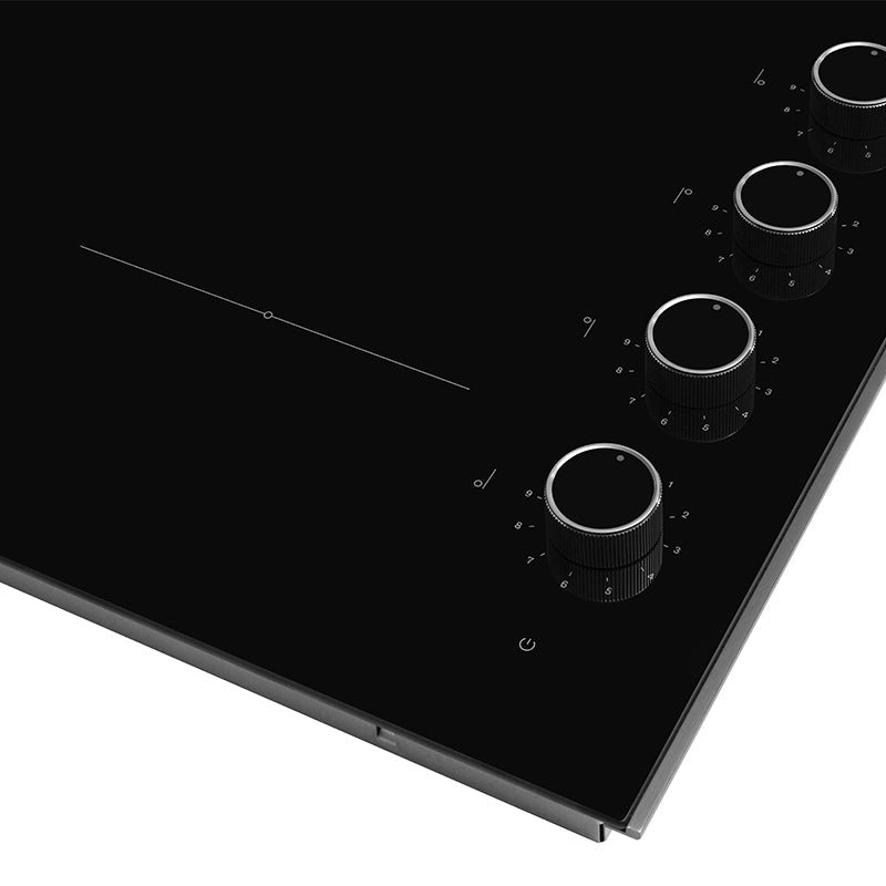 Omega 60cm Ceramic Cooktop with Knob Control - Black