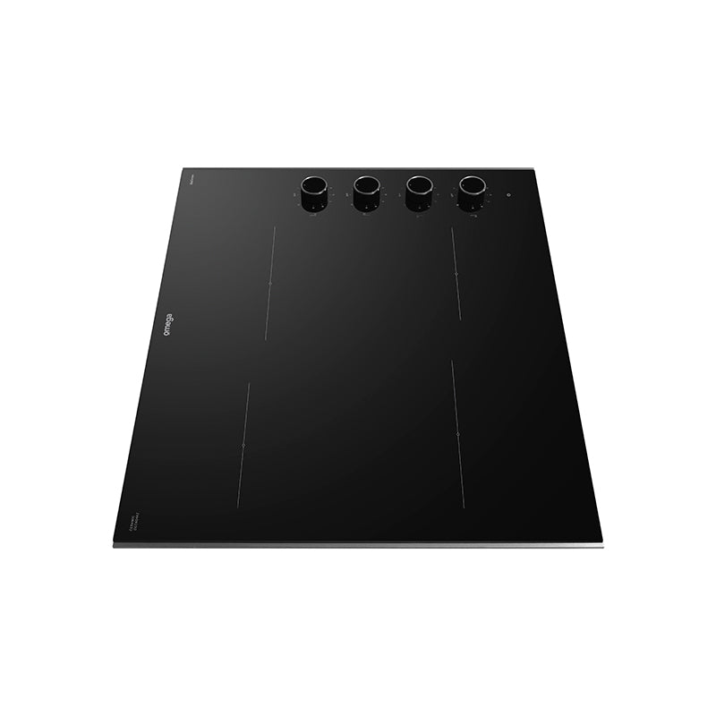 Omega 60cm Ceramic Cooktop with Knob Control - Black
