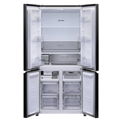Panasonic 482L Style + Slimline Quad Door Refrigerator, Non Plumbed with Ice - Black