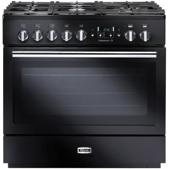 Falcon 90cm Professional FX Dual Fuel Cooker - Black/Chrome