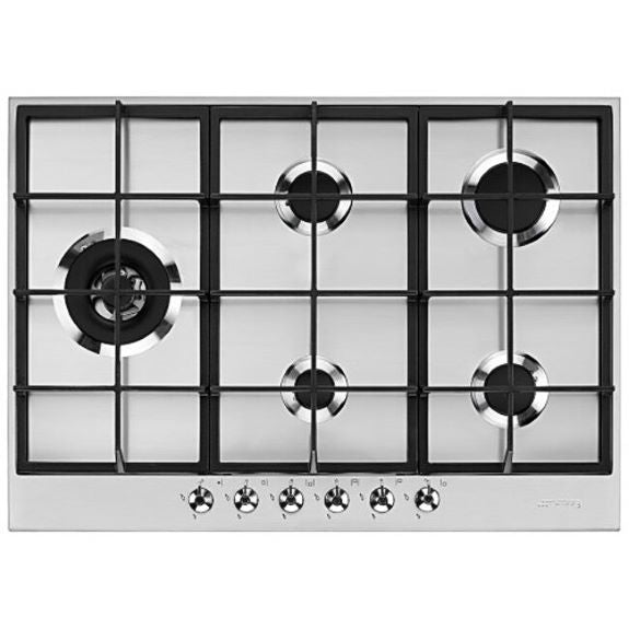 Smeg 72cm Classic Gas Cooktop - Stainless Steel