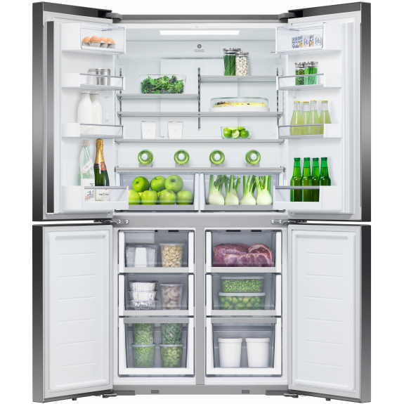 Fisher & Paykel 538 Litre Quad Door Refrigerator - Black Stainless Steel