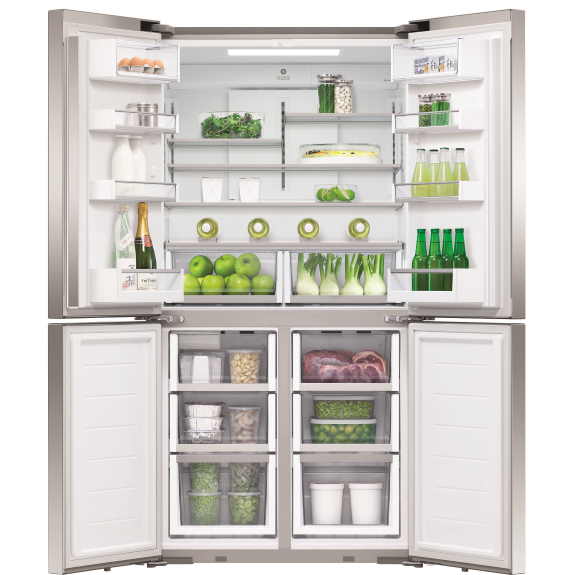 Fisher & Paykel 538L Series 7 Quad Door Refrigerator Freezer, Ice & Water