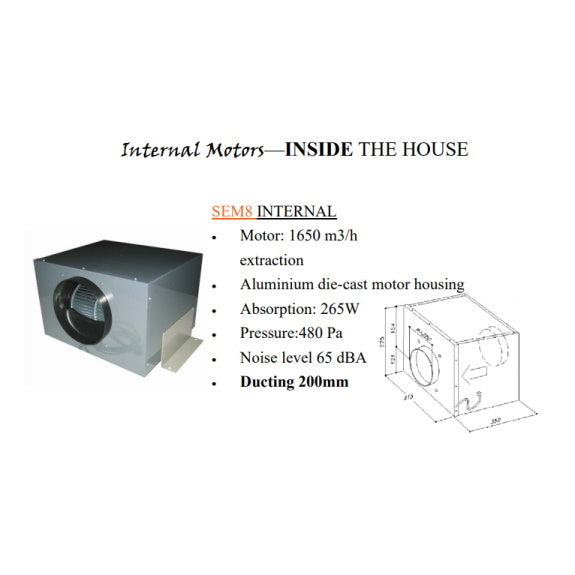 Sirius 118cm Valentina Downdraft Rangehood with SEM8 Motor - Stainless Steel