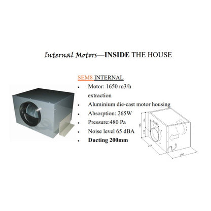 Sirius 118cm Valentina Downdraft Rangehood with SEM8 Motor - Stainless Steel