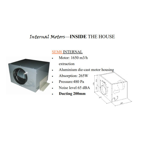 Sirius 88cm Valentina Downdraft Rangehood with SEM8 Motor - Stainless Steel