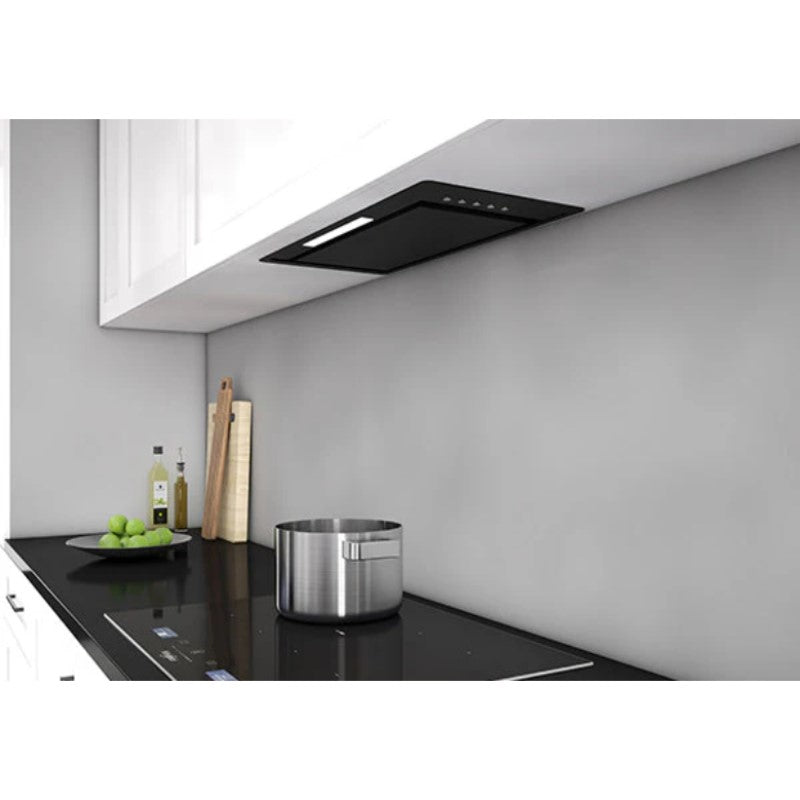 Sirius 52cm Heated Glass Undermount Rangehood - Black