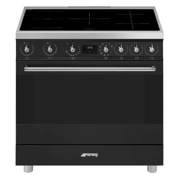 Smeg 90cm Freestanding Cooker Induction Hob - Black