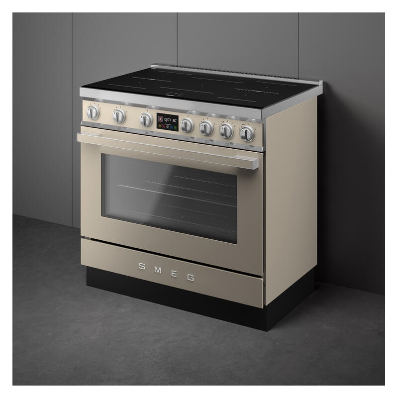 Smeg 90cm Portofino Induction Pyrolytic Freestanding Oven - Moonlight