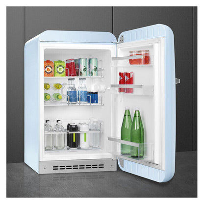 Smeg 135L 50's Style Retro Bar Fridge Right Hand Hinge - Blue