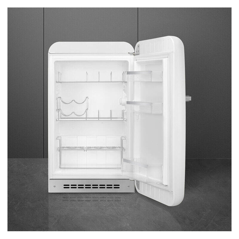Smeg 135L 50's Style Retro Bar Fridge Right Hand Hinge - White