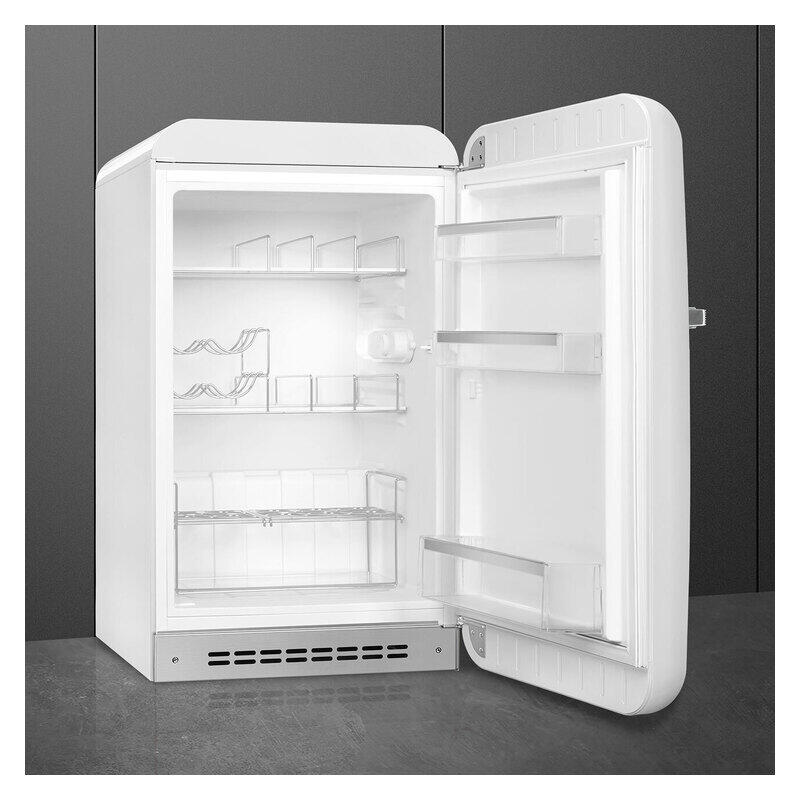 Smeg 135L 50's Style Retro Bar Fridge Right Hand Hinge - White
