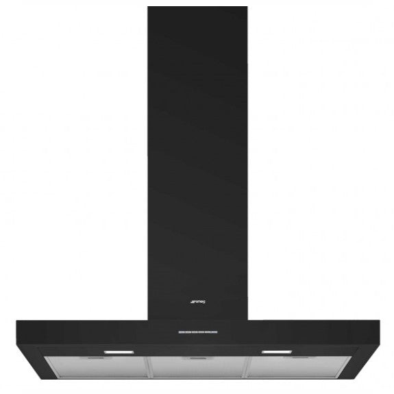 Smeg 90cm Canopy Rangehood - Black