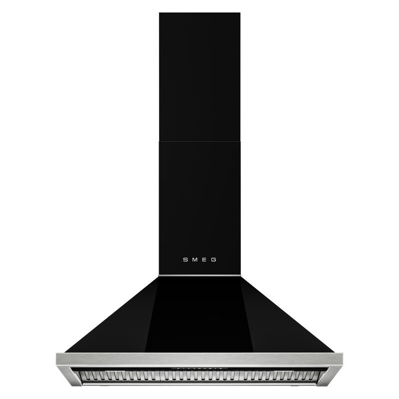 Smeg 90cm Portofino Canopy Rangehood - Black