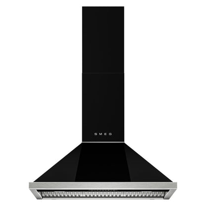 Smeg 90cm Portofino Canopy Rangehood - Black