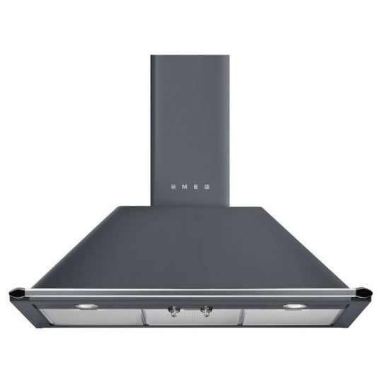 Smeg 90cm Victoria Chimney Rangehood - Grey