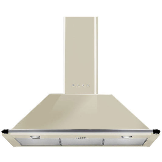 Smeg 90cm Victoria Canopy Rangehood - Panna Cream