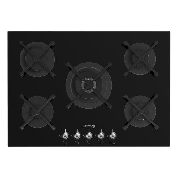 Smeg 72cm Classic Gas On Hob Cooktop - Black