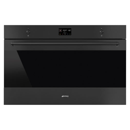 Smeg 90cm Classic Pyrolytic Oven - Matte Black