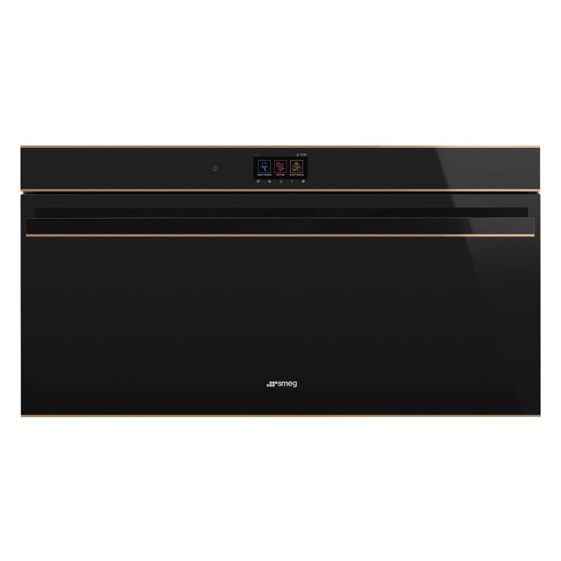 Smeg 90cm Dolce Stil Novo Thermo-Ventilated Oven with Copper Trim - Black