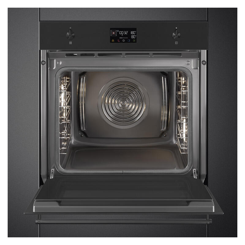 Smeg 60cm Classic Pyrolytic Evoscreen Built-In Oven - Matte Black
