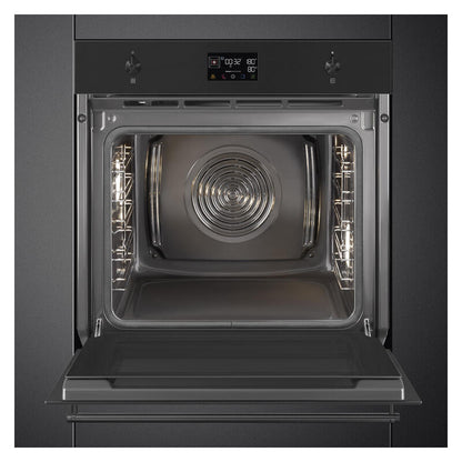 Smeg 60cm Classic Pyrolytic Evoscreen Built-In Oven - Matte Black