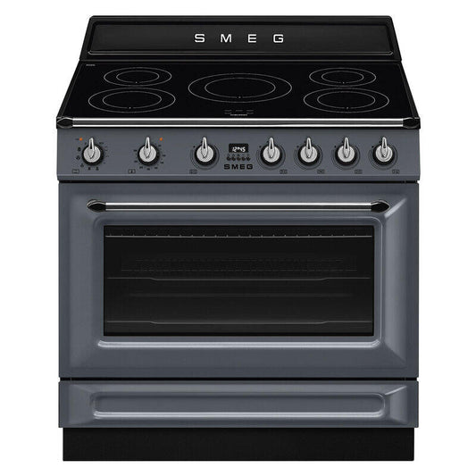 Smeg 90cm Victoria Induction Pyro Cooker - Slate Grey