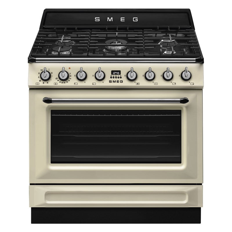 Smeg 90cm Victoria Cooker 5 9 Functions - Cream