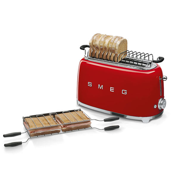 Smeg Retro Style 4 Slice Toaster Extra Wide - Red