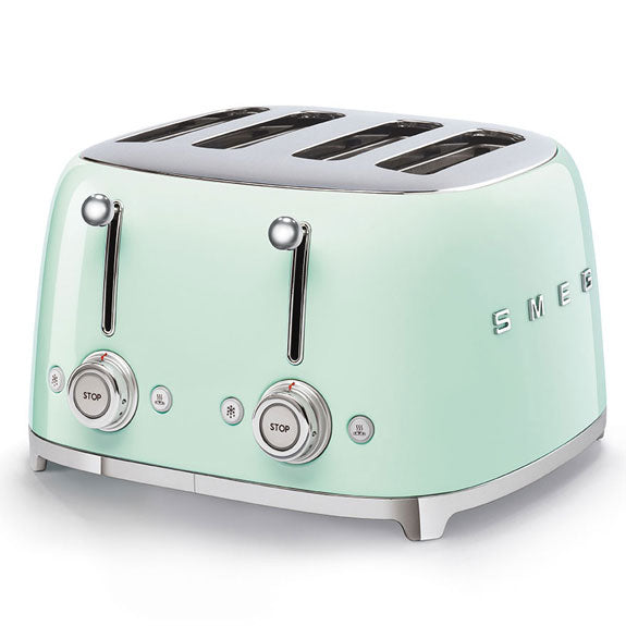Smeg Retro Style 4 Slice Toaster - Pastel Green
