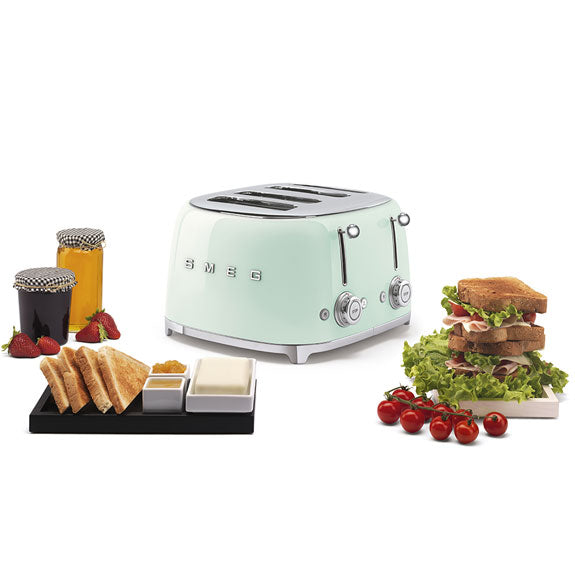 Smeg Retro Style 4 Slice Toaster - Pastel Green