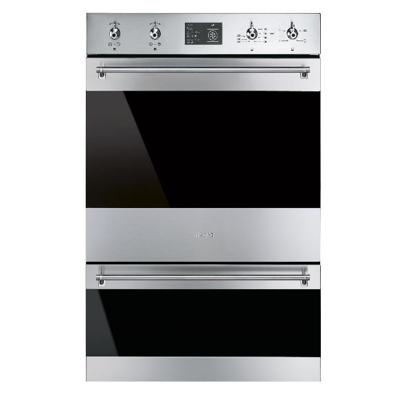 Smeg 60cm Classic Thermoseal Double Pyrolytic Oven - Stainless Steel