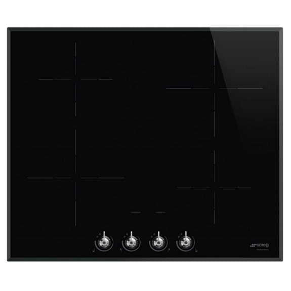 Smeg 60cm Classic 4 Zone Induction Cooktop - Black