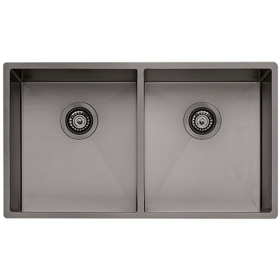 Oliveri Spectra Double Bowl Sink - Gun Metal