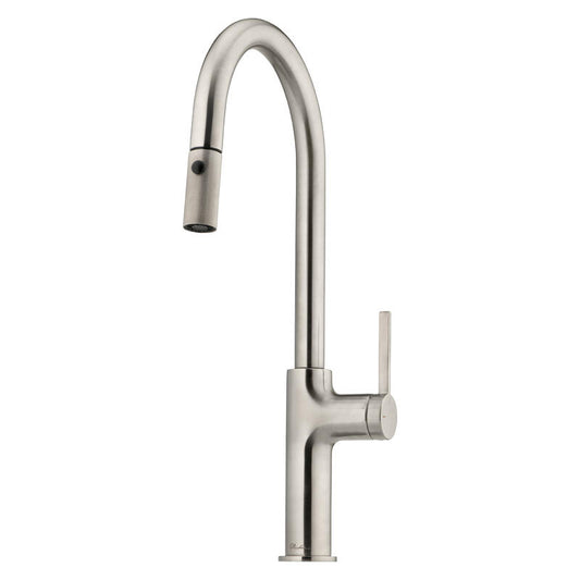 Oliveri Vilo Goose Neck Pull Out Spray Mixer - Brushed Nickel