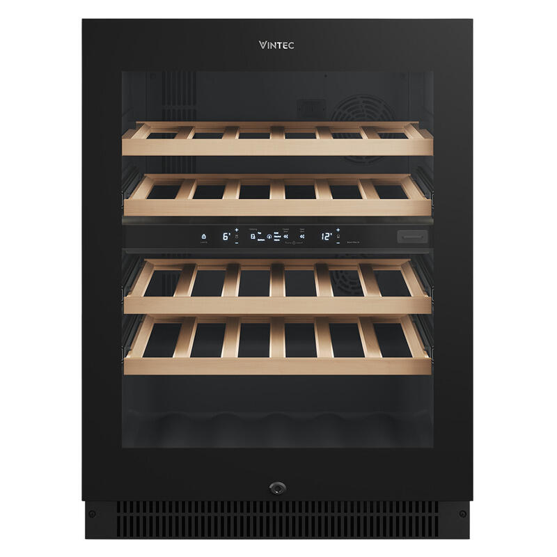 Vintec 40 Bottle Dual Zone Wine Fridge Cabinet - Black
