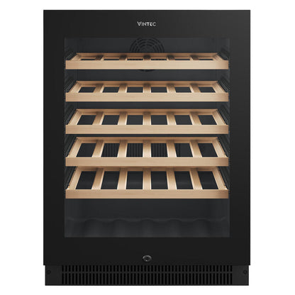 Vintec 41 Bottle Single Zone Wine Fridge Cabinet - Black