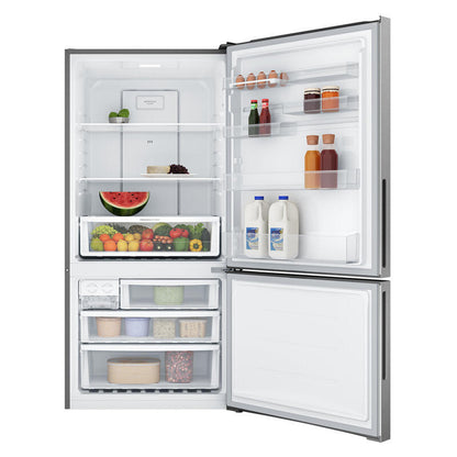 Westinghouse 496L Bottom Mount Fridge Freezer - Silver