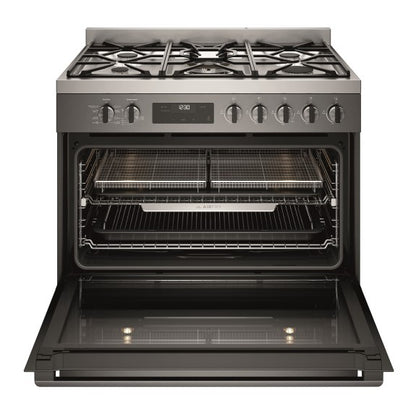 Westinghouse 90cm Freestanding Dual Fuel Cooker - Dark Stainless