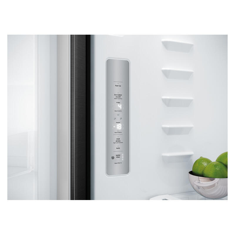 Westinghouse 564L Quad Door Fridge Freezer with Water Dispenser - Matte Charcoal Black