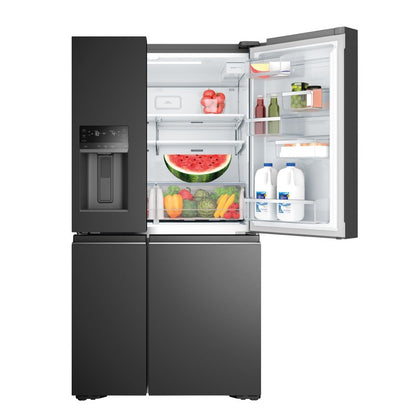 Westinghouse 609L Quad Door Fridge Freezer with Ice & Water Dispenser - Matte Black