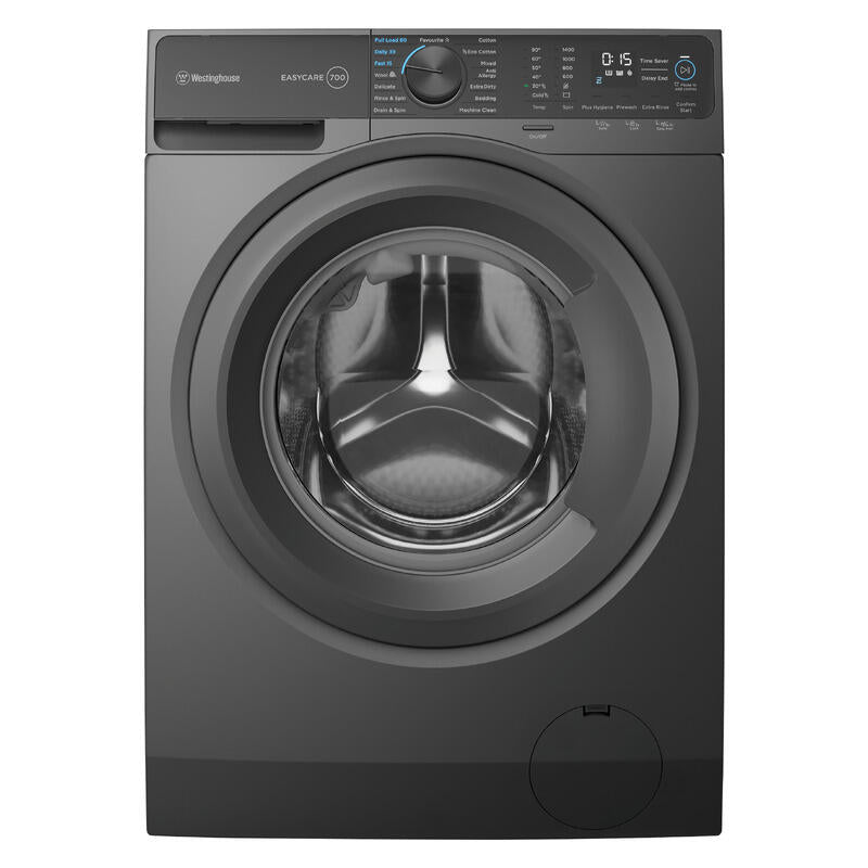 Westinghouse 10kg Front Load Washer - Metallic Grey